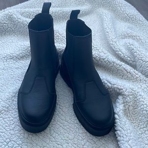 Puma Black platform leather boots